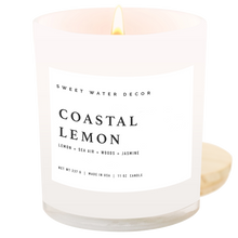 Load image into Gallery viewer, *NEW* Coastal Lemon 11 oz Soy Candle - Home Decor & Gifts