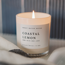Load image into Gallery viewer, *NEW* Coastal Lemon 11 oz Soy Candle - Home Decor & Gifts