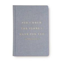 Load image into Gallery viewer, For I Know The Plans Fabric Journal - Home Decor &amp; Gifts
