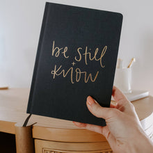 Load image into Gallery viewer, Be Still and Know Fabric Journal - Home Decor &amp; Gifts

