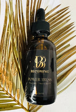 Load image into Gallery viewer, Becoming Beauty Power Tress Rosemary + Mint Scalp Oil: Amber Glass/ Black Dropper
