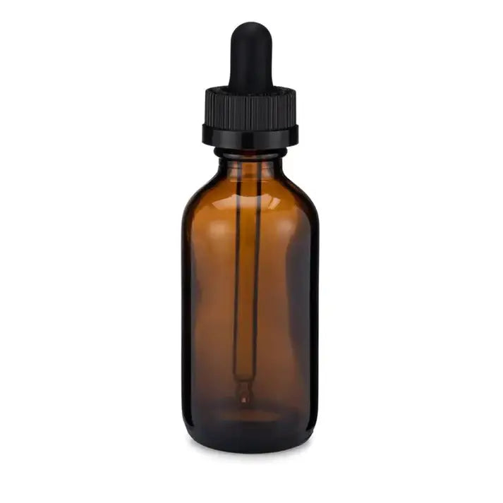 Power Tress Rosemary + Mint Scalp Oil: Amber Glass/ Black Dropper